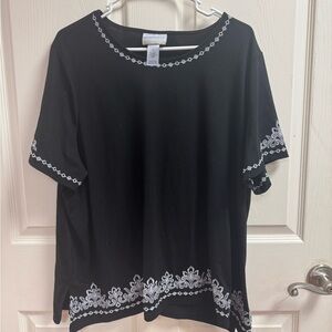 black alfred dunner top